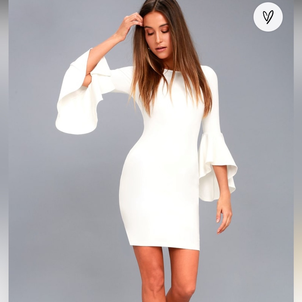white long sleeve dress lulus